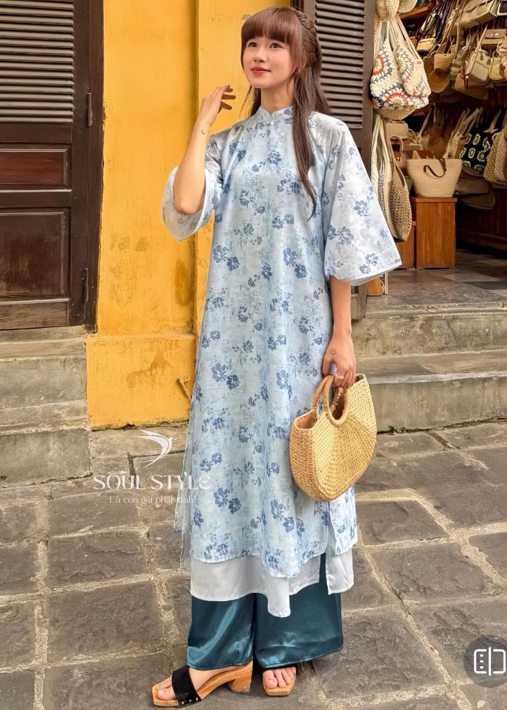 SET ÁO DÀI CÁCH TÂN VOAN TƠ HÀN DŨ