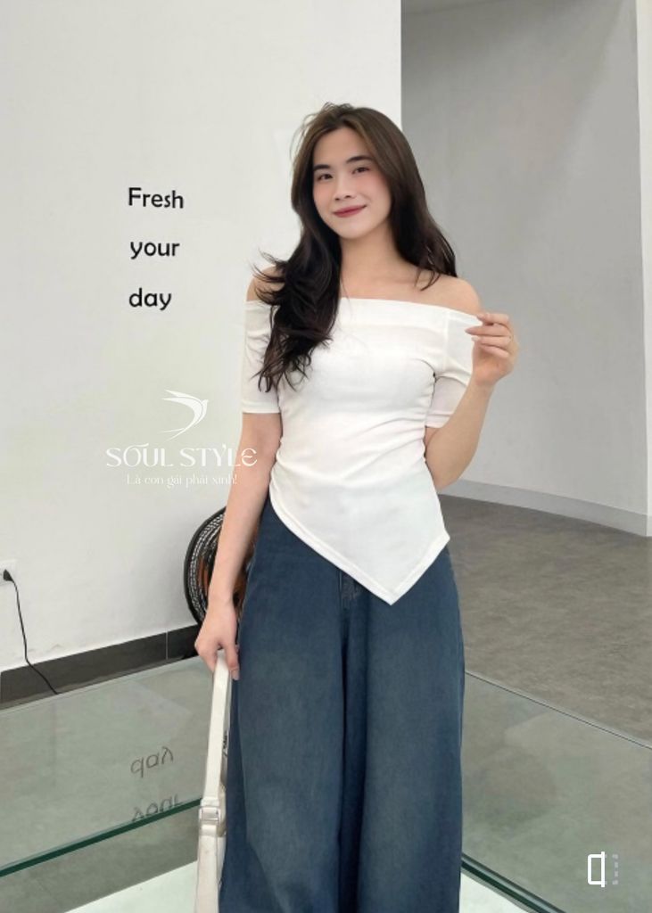 ÁO THUN GÂN BẸT VAI VẠT NHỌN