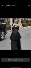 SET ÁO REN CORSET ĐÍNH HOA KÈM CHÂN VÁY LƯỚI