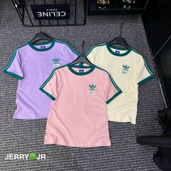 ÁO THUN SỌC XANH LÁ ĐẬM ADIDAS