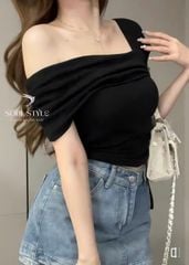 ÁO THUN KIỂU CHÉO TRỄ VAI 1 BÊN