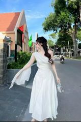 ĐẦM THIẾT KẾ LỆCH TÀ DÀI 1 BÊN SAU LƯNG