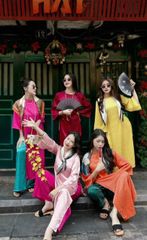 SET ÁO DÀI GẤM KÈM QUẦN LỤA