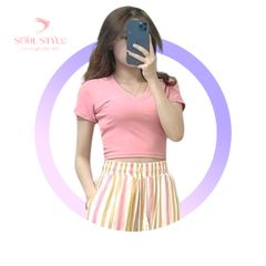 (NT) ÁO THUN CROPTOP ÔM CỔ TIM BASIC