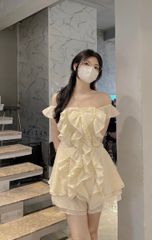 FREESIZE SET ÁO 2 DÂY BÈO KÈM QUẦN RIVEN SET