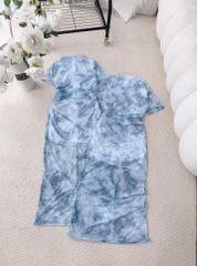 ĐẦM MIDI BODY LƯỚI LOANG MÀU XANH