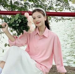 ÁO SƠ MI DÀI TAY LỤA CÁT HÀN QUỐC MÀU PASTEL