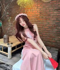 SET ÁO DÀI CÁCH TÂN CỔ YẾM KÈM QUẦN ỐNG RỘNG CỰC ĐẸP