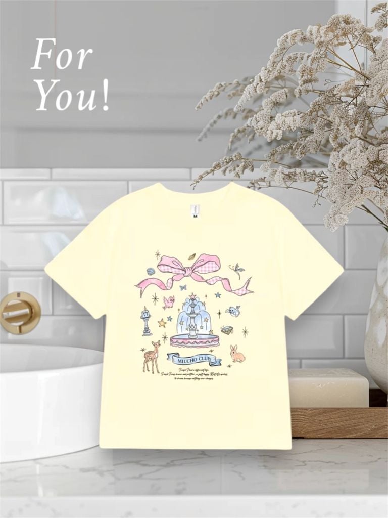 ÁO THUN BABYTEE IN NƠ CONQUETTE