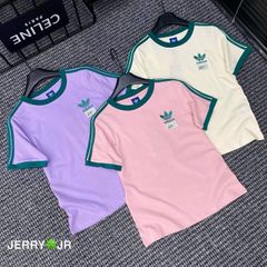 ÁO THUN SỌC XANH LÁ ĐẬM ADIDAS