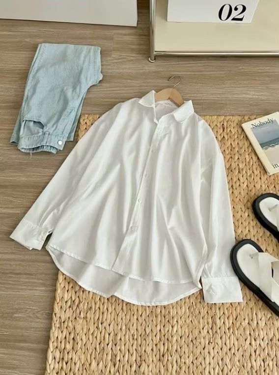ÁO SƠ MI DÀI TAY LỤA CÁT HÀN QUỐC MÀU PASTEL