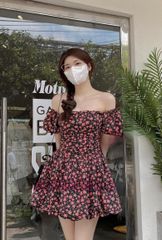 FREESIZE JUM BẸT VAI HOA NHÚNG NGỰC