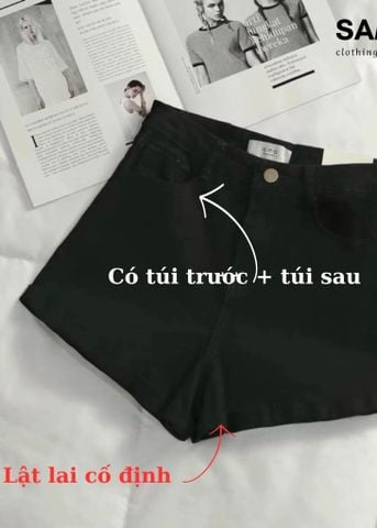 QUẦN SHORT ĐÙI KAKI CẠP CAO CO GIÃN