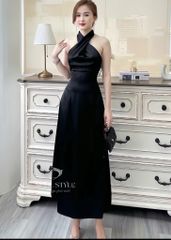 ĐẦM LỤA TIỆC CỔ CHÉO HỞ LƯNG SANG TRỌNG