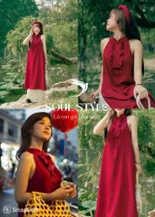 SET ÁO DÀI CỔ YẾM CÁCH TÂN CHẤT ĐŨI PHỐI BÈO NGỰC
