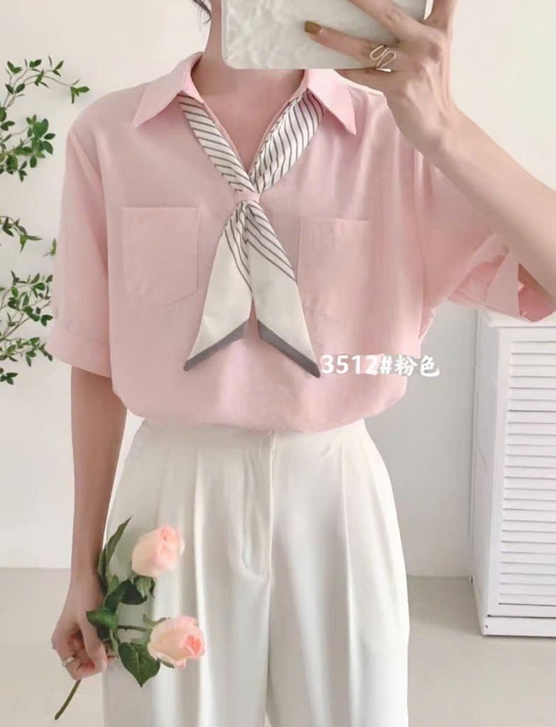 ÁO SƠ MI TAY NGẮN PHỐI CÀ VẠT
