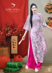 (TAG ĐÁ) SET ÁO DÀI GẤM PHỤNG