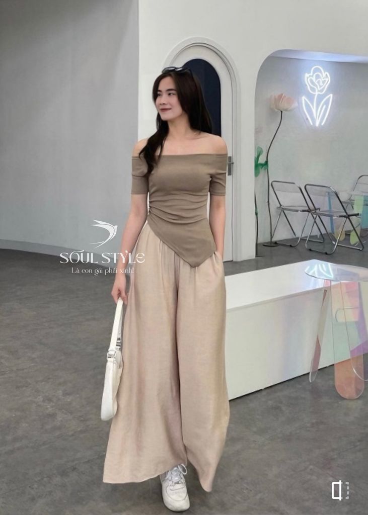 ÁO THUN GÂN BẸT VAI VẠT NHỌN