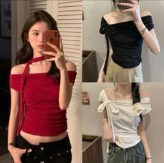 ÁO THUN GÂN BẸT VAI KÈM DÂY NHIỀU KIỂU JUSTDUN