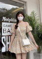 FREESIZE JUM BẸT VAI HOA NHÚNG NGỰC