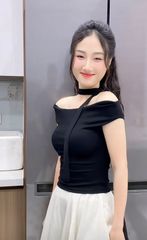 ÁO THUN GÂN BẸT VAI KÈM DÂY NHIỀU KIỂU JUSTDUN