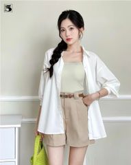 ÁO SƠ MI DÀI TAY LỤA CÁT HÀN QUỐC MÀU PASTEL