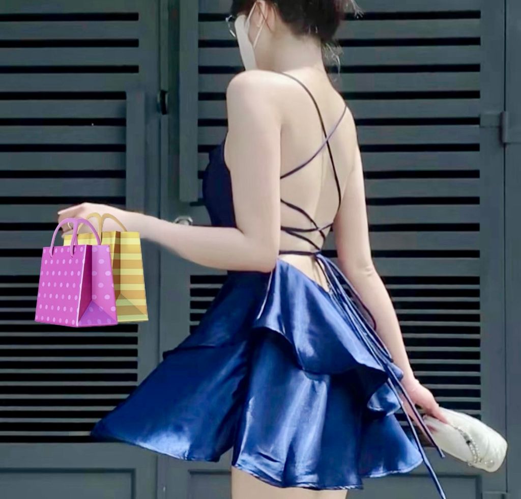 MUSE DRESS ĐẦM LỤA NGẮN DÁNG XÒE 2 DÂY HỞ LƯNG ĐAN DÂY