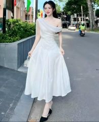 ĐẦM THIẾT KẾ LỆCH TÀ DÀI 1 BÊN SAU LƯNG