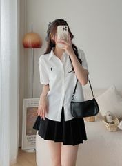 ÁO SƠ MI THÊU THỎ NGẮN TAY