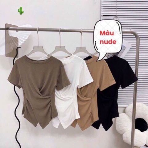 ÁO THUN NHÚN EO CHÉO GÂN LẠNH