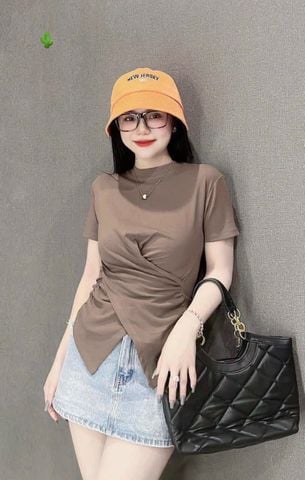 ÁO THUN NHÚN EO CHÉO GÂN LẠNH