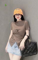 ÁO THUN NHÚN EO CHÉO GÂN LẠNH