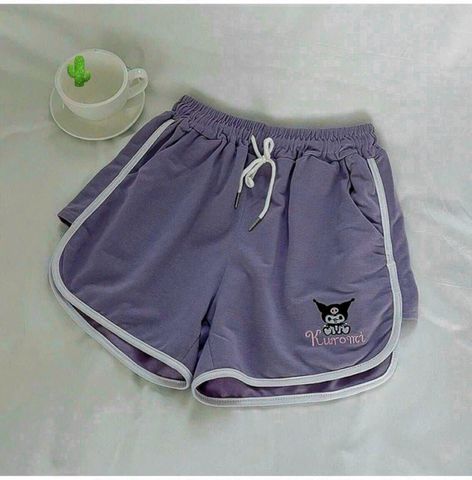 QUẦN SHORT THUN DA CÁ PHỐI VIỀN THÊU HÌNH