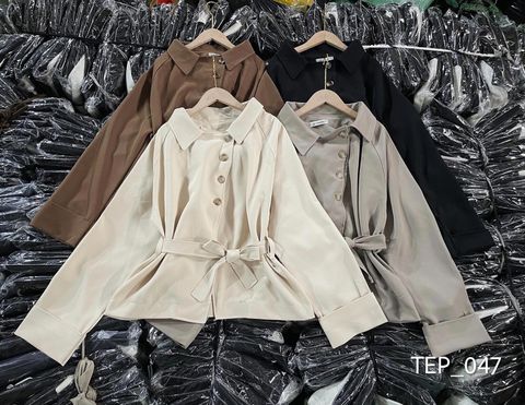 ÁO KHOÁC TUYẾT MƯA VẠT LỆCH CỘT NƠ