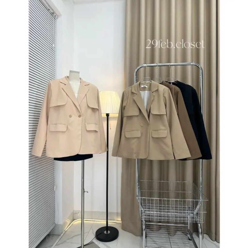 ÁO KHOÁC VEST BLAZER TAY DÀI CÁCH ĐIỆU DÁNG DÀI