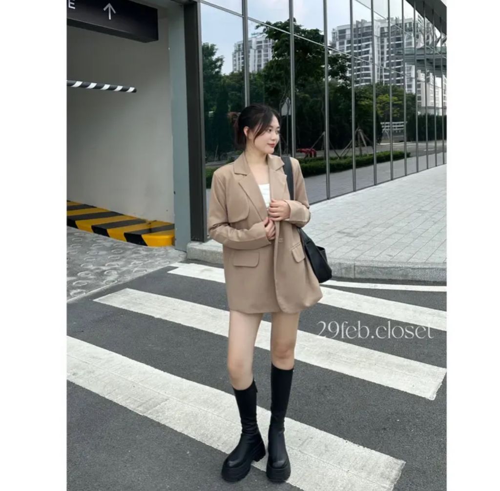 ÁO KHOÁC VEST BLAZER TAY DÀI CÁCH ĐIỆU DÁNG DÀI