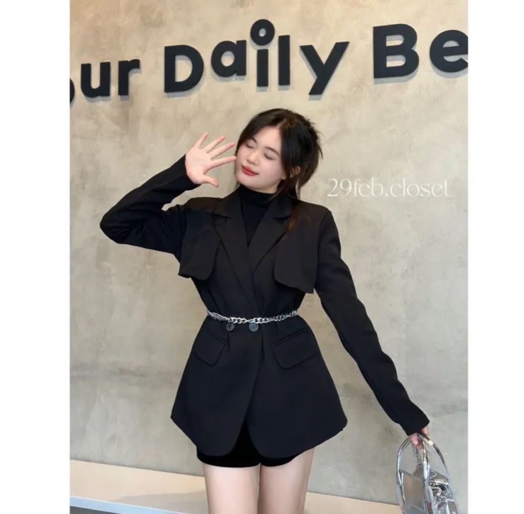 ÁO KHOÁC VEST BLAZER TAY DÀI CÁCH ĐIỆU DÁNG DÀI
