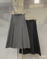 CHÂN VÁY XẾP LI CHÉO XƯỚC DÁNG A DÀI