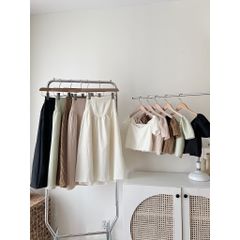 SET ÁO CỔ U KÈM CHÂN VÁY XÒE DÁNG DÀI ĐŨI GÂN