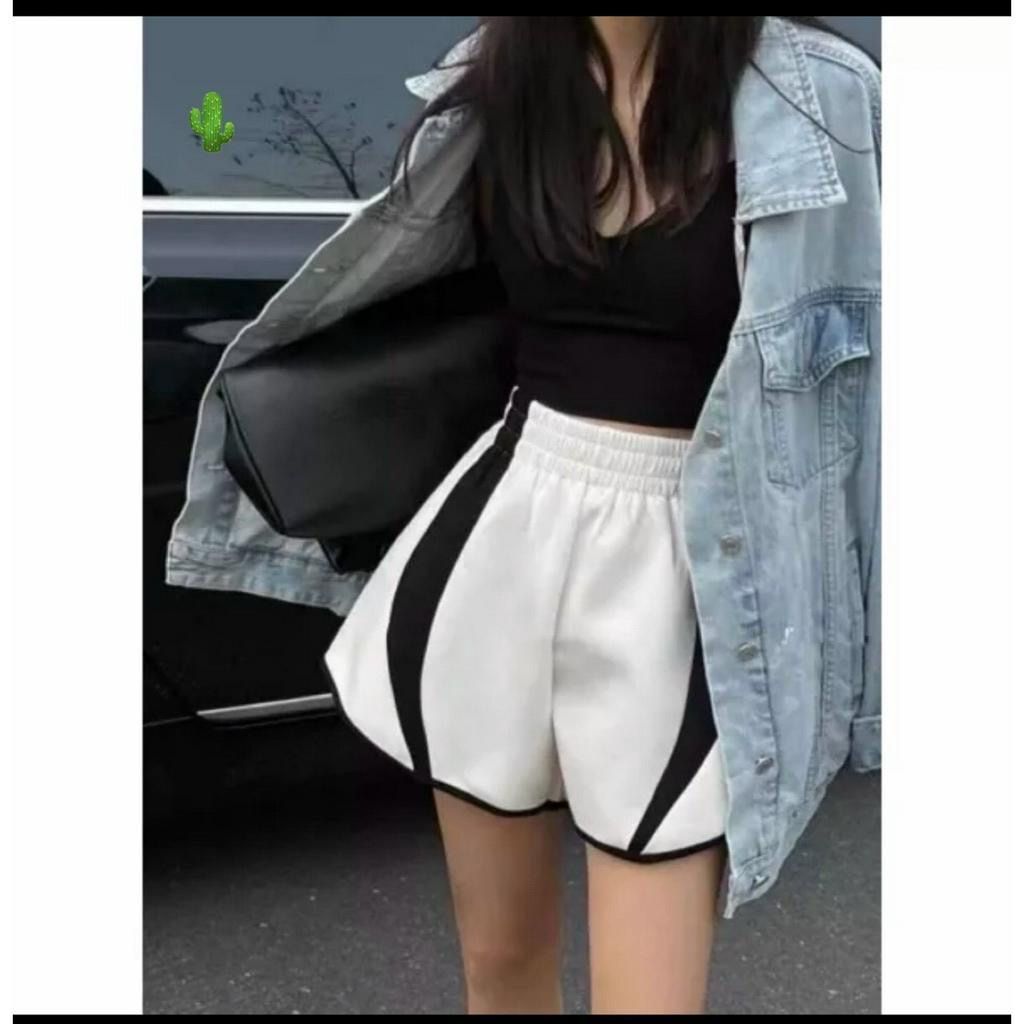 QUẦN SHORT THUN DA CÁ PHỐI VIỀN