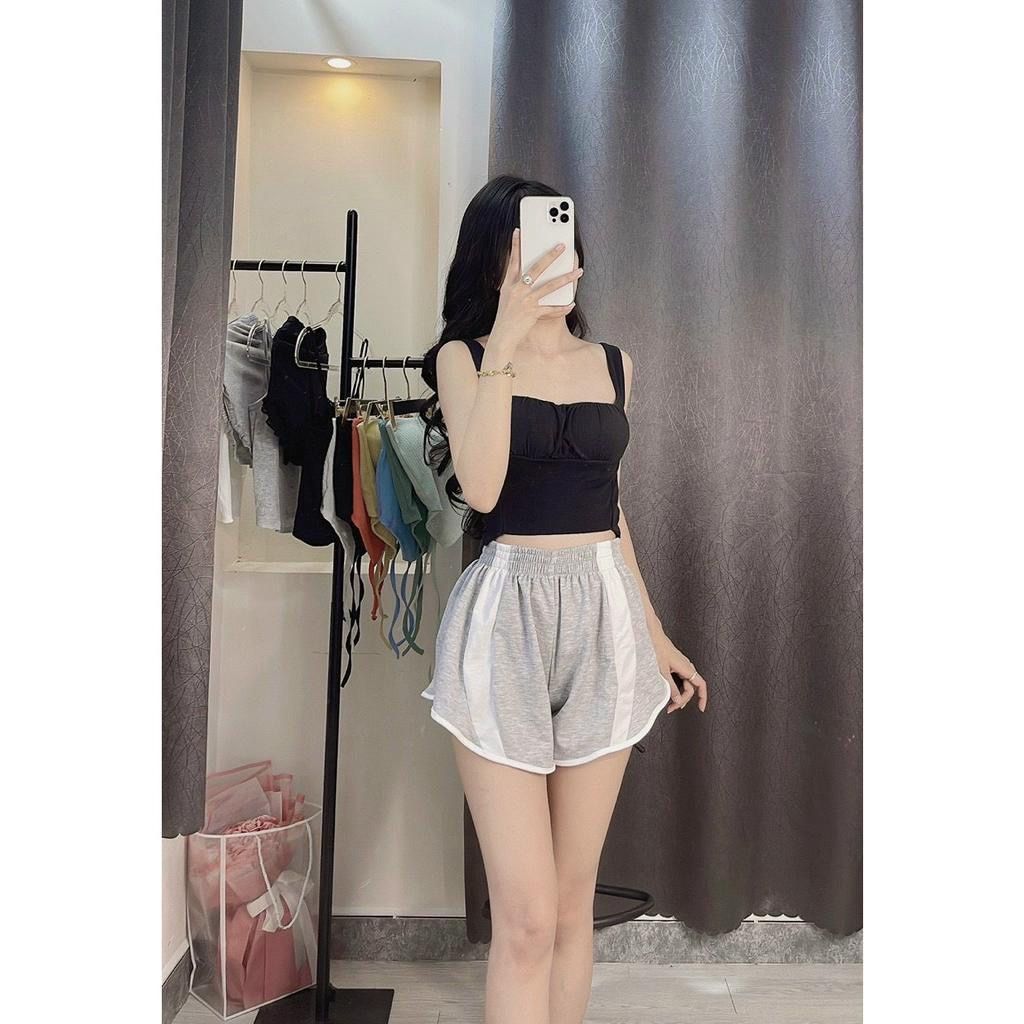 QUẦN SHORT THUN DA CÁ PHỐI VIỀN