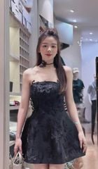 ĐẦM CÚP ĐÍNH HỒ ĐIỆP KÈM TAG CỔ