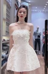 ĐẦM CÚP ĐÍNH HỒ ĐIỆP KÈM TAG CỔ