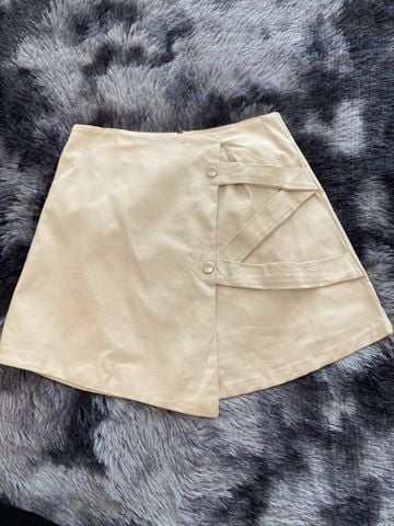 CHÂN VÁY KAKI KEM DÂY ZIZAC LỆCH
