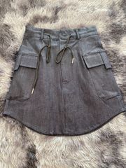 CHÂN VÁY JEAN NGẮN VẠT BẦU TÚI HỘP