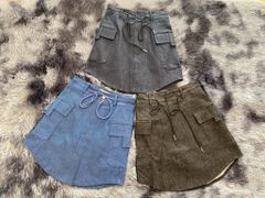 CHÂN VÁY JEAN NGẮN VẠT BẦU TÚI HỘP