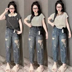 ÁO THUN TỔ PHỐI CỔ MÀU THÊU THỎ