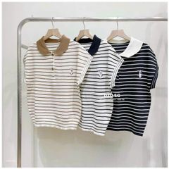 ÁO THUN TỔ PHỐI CỔ MÀU THÊU THỎ