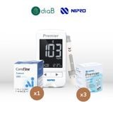  Combo Máy đo đường huyết - Nipro Premier α - Có kết nối Bluetooth 