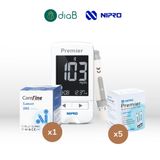  Combo Máy đo đường huyết - Nipro Premier α - Có kết nối Bluetooth 